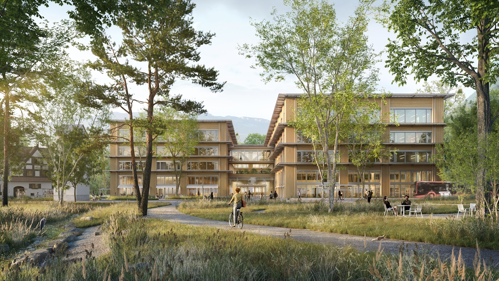 Baubeginn Fachhochschulzentrum Graubünden, © Giuliani Hönger Architekten AG