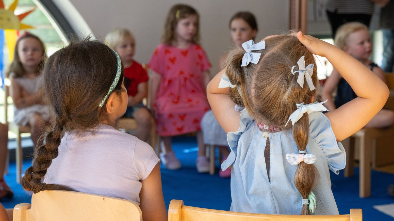 Sembol foto: Bir ana okulunda dil dersi. , © dpa