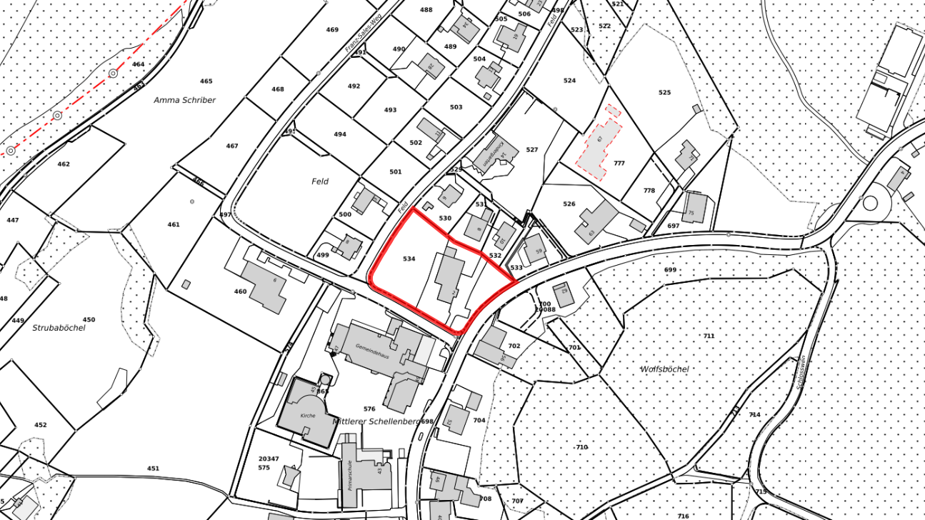 Schellenberg schnappt sich Filetstück im Zentrum, © Geodatenportal Liechtenstein