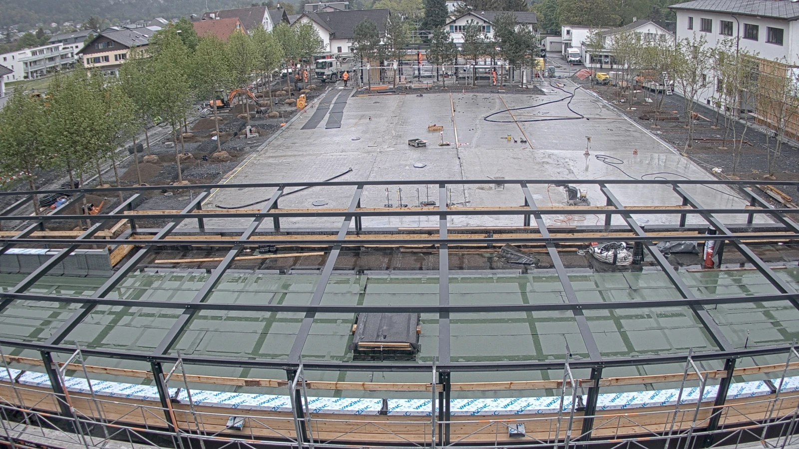 Dorfplatz Balzers wird Ende August eröffnet, © Gemeinde Balzers / Dorfplatz im Bau Dorfplatz Balzers wird Ende August eröffnet, © Gemeinde Balzers / Dorfplatz im Bau