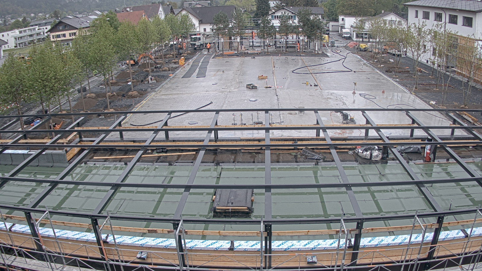 Dorfplatz Balzers wird Ende August eröffnet, © Gemeinde Balzers / Dorfplatz im Bau