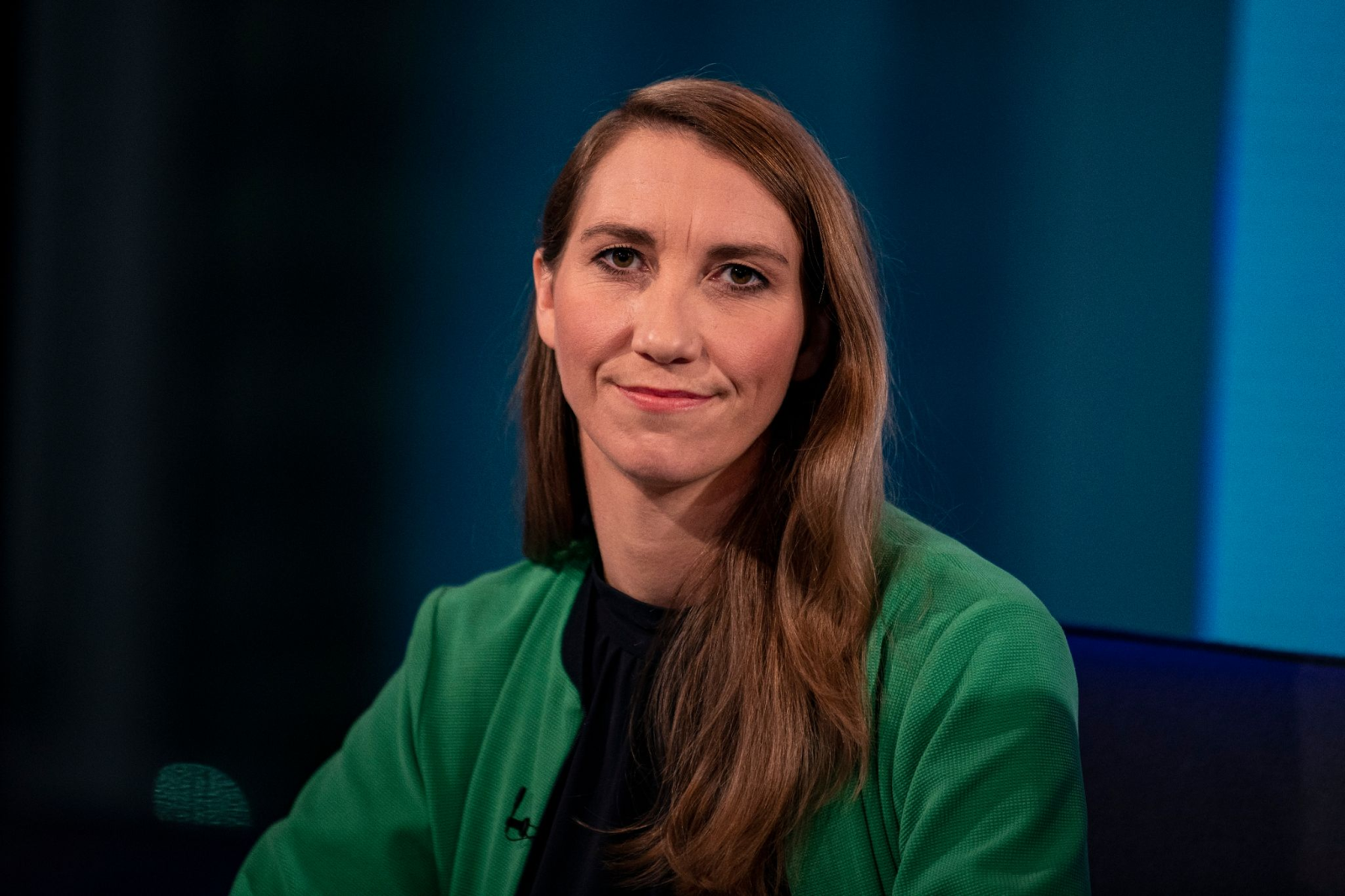 Emily Büning (Bündnis 90/Die Grünen), Bundesgeschäftsführerin,zu Gast im ARD-Hauptstadtstudio.