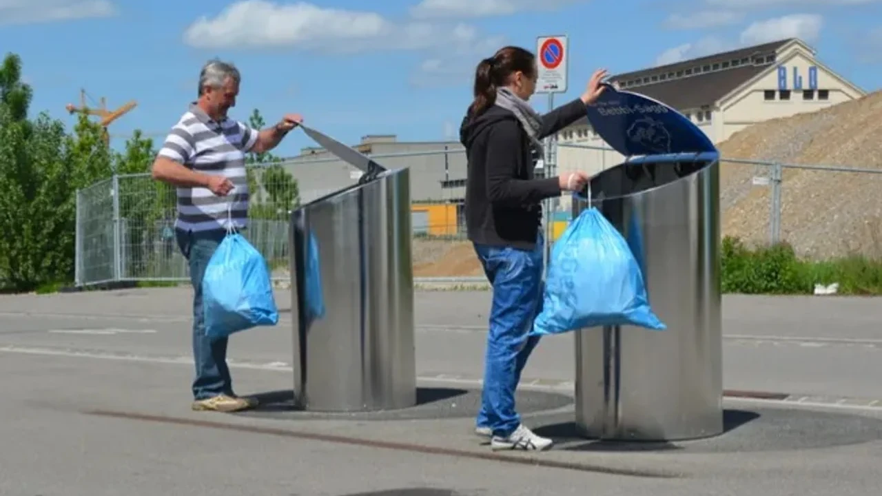 Basler Unterflurcontainer kommen gut an, © Bau- und Verkehrsdepartement Basler Unterflurcontainer kommen gut an, © Bau- und Verkehrsdepartement
