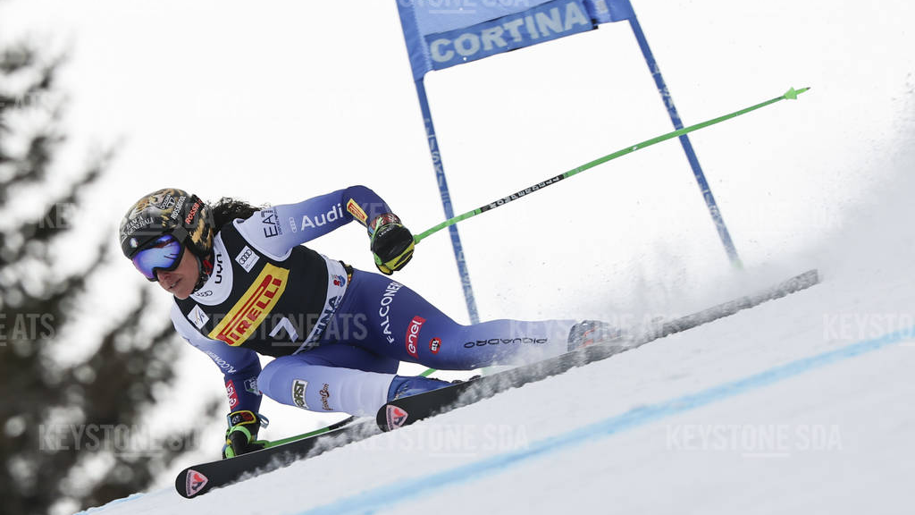 Brignone siegt vor Lara Gut und Corinne Suter, © Keystone