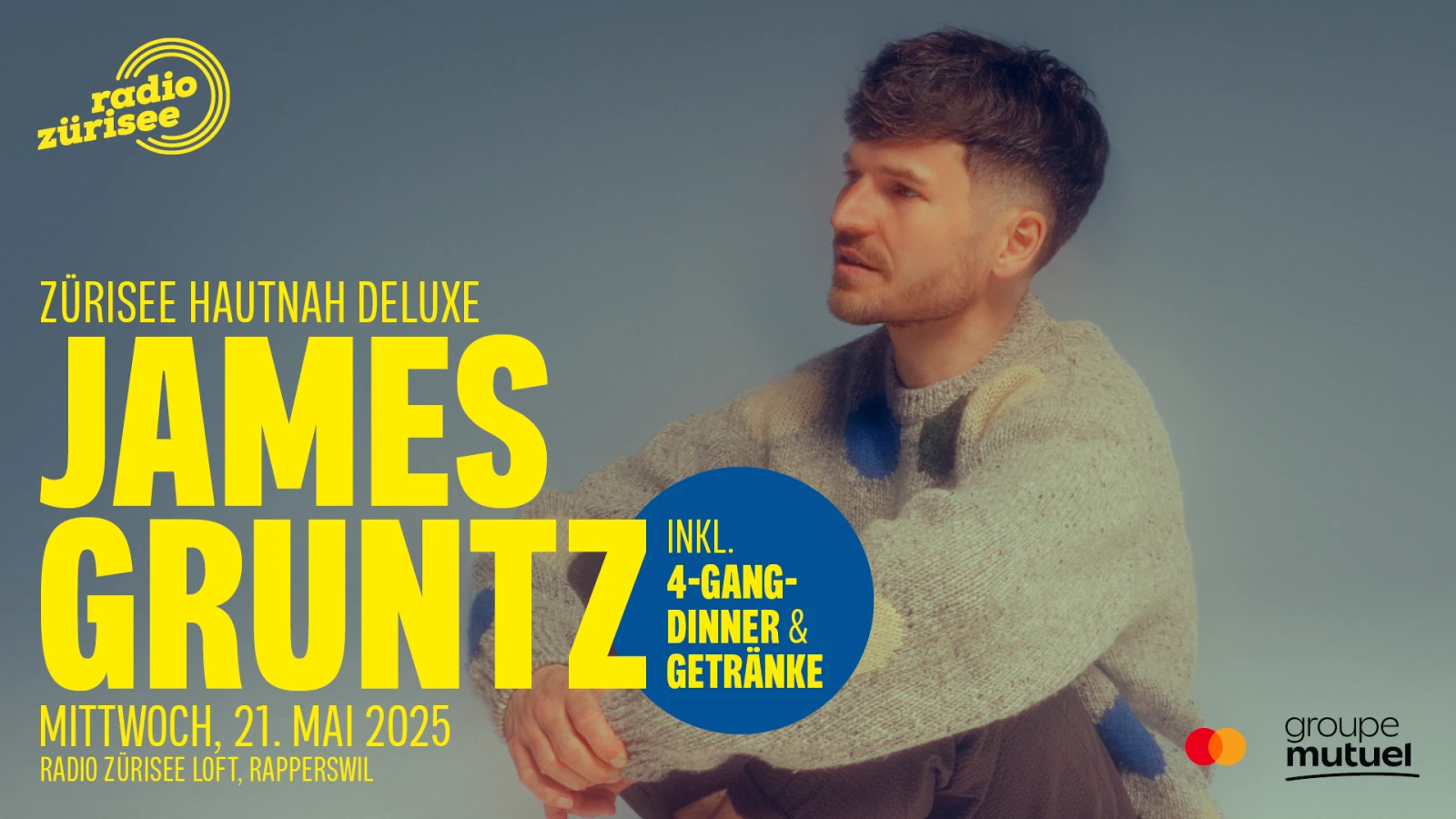 James Gruntz live im Trio – Exklusives Konzert & 4-Gang-Dinner, © James Gruntz/Radio Zürisee James Gruntz live im Trio – Exklusives Konzert & 4-Gang-Dinner, © James Gruntz/Radio Zürisee