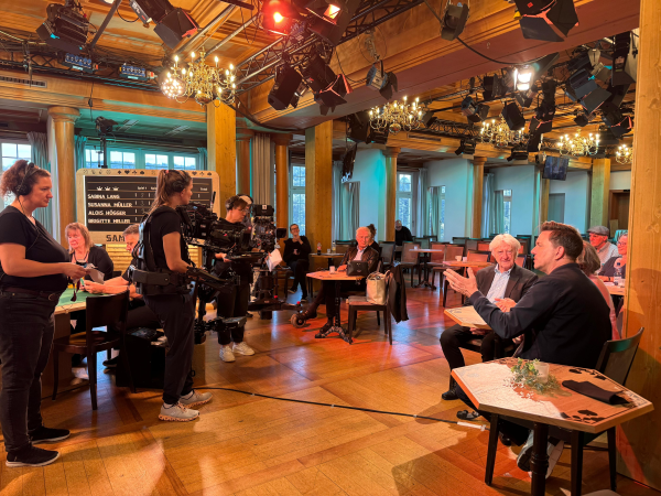 Emil Steinberger und Sven Epiney im "Samschtig-Jass", © Radio Munot