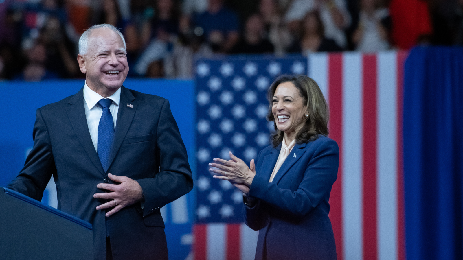 Erster Wahlkampfauftritt von Harris und Walz, © KEYSTONE / DAVID MUSE