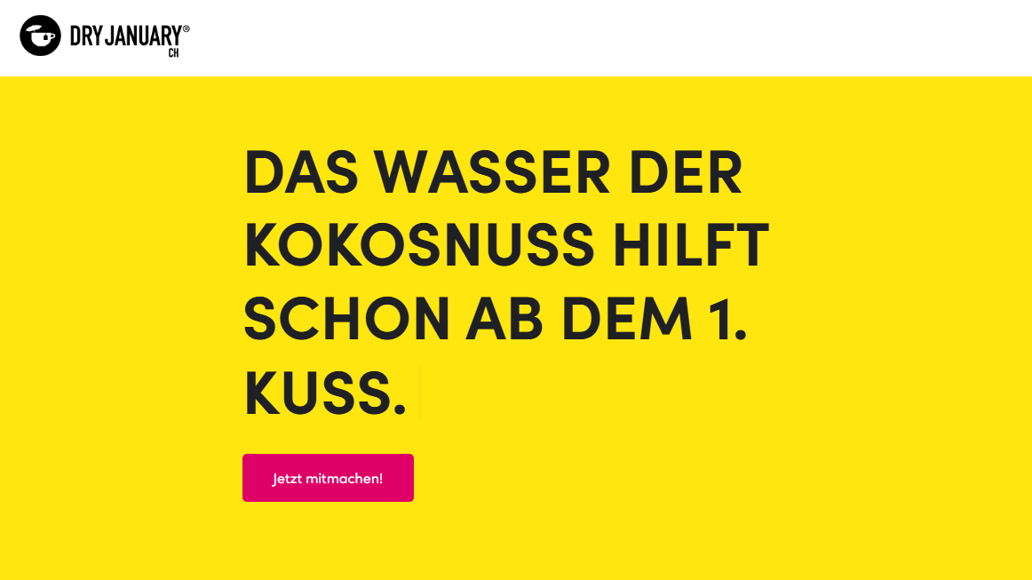 Liechtenstein nimmt erstmals am "Dry January" teil, © Screenshot/DryJanuary