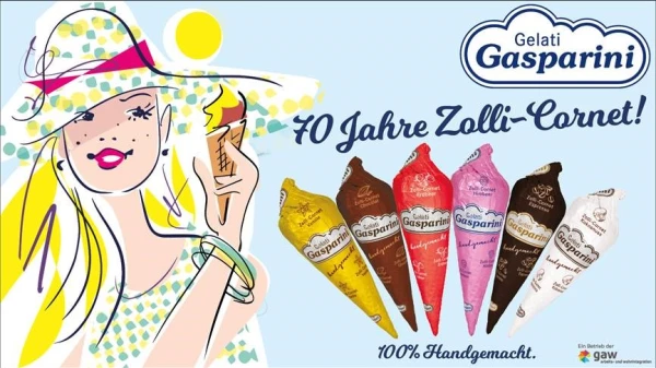 Das legendäre Zolli-Cornet, © Gasparini Das legendäre Zolli-Cornet, © Gasparini