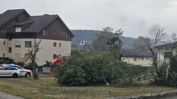 Ein Brand in Löhningen hat heute einen Einsatz von Polizei und Feuerwehr ausgelöst&nbsp;, © zVg