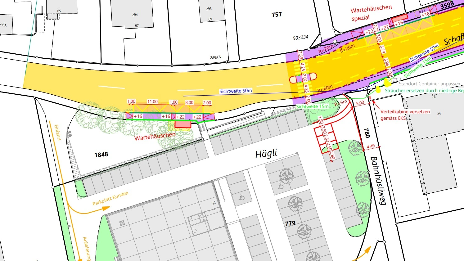 © Parzelle 1848 an der Schaffhauserstrasse. Quelle: Gemeinde Beringen © Parzelle 1848 an der Schaffhauserstrasse. Quelle: Gemeinde Beringen