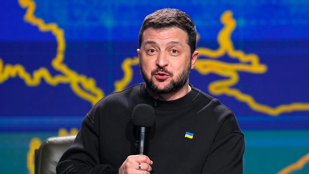 Selenskyj warnt am WEF vor Nebenrolle Europas, © Efrem Lukatsky/AP/dpa Selenskyj warnt am WEF vor Nebenrolle Europas, © Efrem Lukatsky/AP/dpa