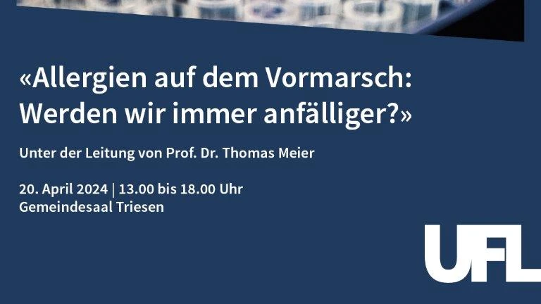 4. Wissenschaftsgespräche Triesen «Allergien auf dem Vormarsch: Werden wir immer anfälliger?», © UFL.li 4. Wissenschaftsgespräche Triesen «Allergien auf dem Vormarsch: Werden wir immer anfälliger?», © UFL.li