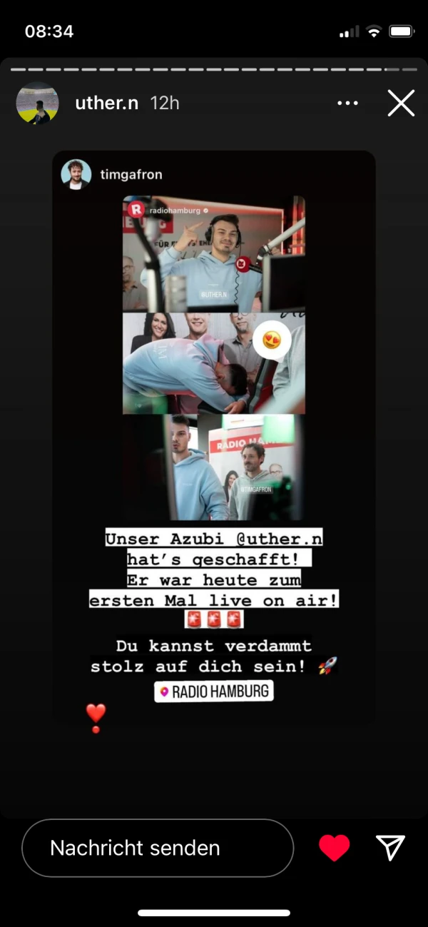 Screenshot Instagram Azubisstunde , © more marketing Screenshot Instagram Azubisstunde , © more marketing