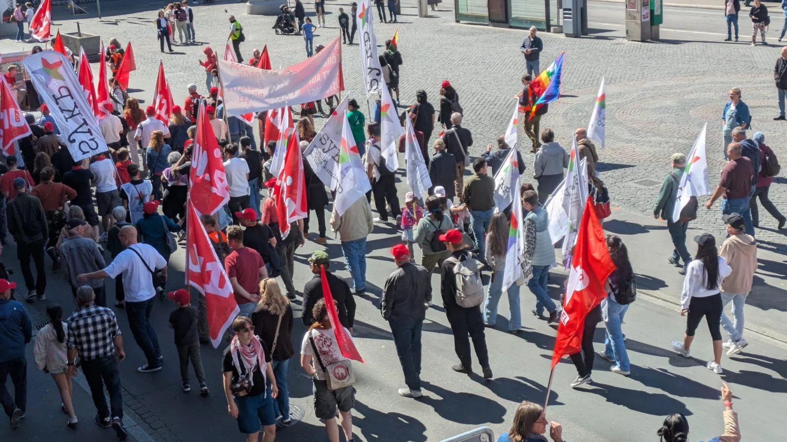 Ruhige 1. Mai-Demo in Basel, © Radio Basilisk Ruhige 1. Mai-Demo in Basel, © Radio Basilisk
