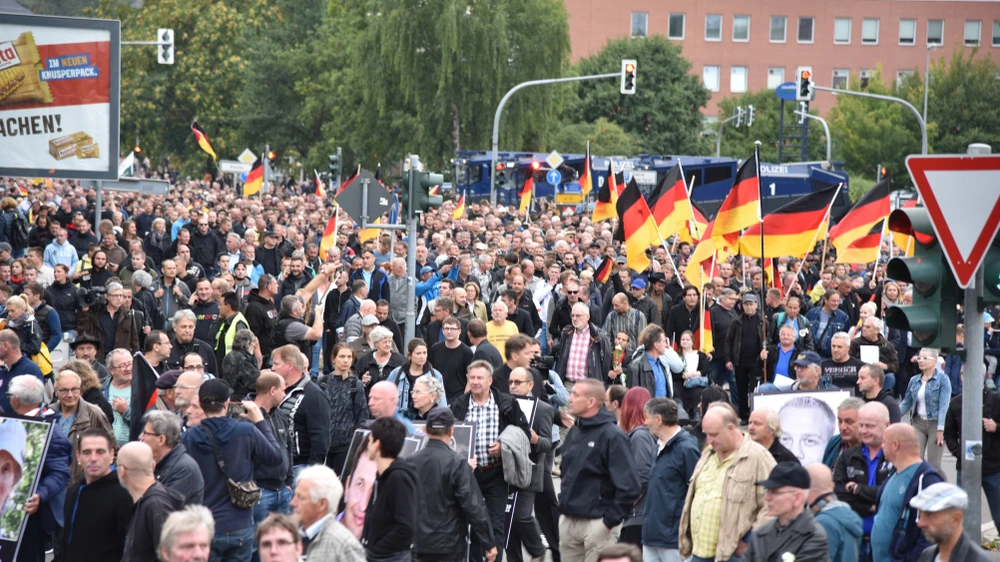Baden-Württemberg´de aşırı sağ ve popülizme karşı yine çok sayıda gösteriler düzenlendi., © shutterstock Baden-Württemberg´de aşırı sağ ve popülizme karşı yine çok sayıda gösteriler düzenlendi., © shutterstock