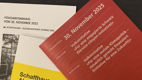 Nein-Trends zum Bürgerdienst und zur Erbschaftssteuer, © Bild: Radio Munot.