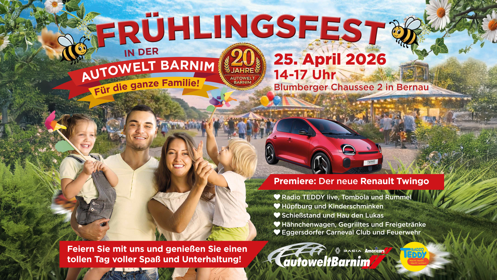 Radio TEDDY vor Ort zum Familiensamstag in der Autowelt Barnim