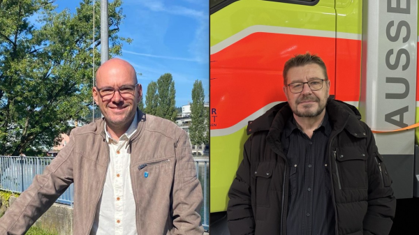 Wer wird neuer Feuerthaler Gemeindepräsident?, © Von links: Holger Gurtner (SP) und Thomas Frey (SVP). Bilder: Radio Munot.