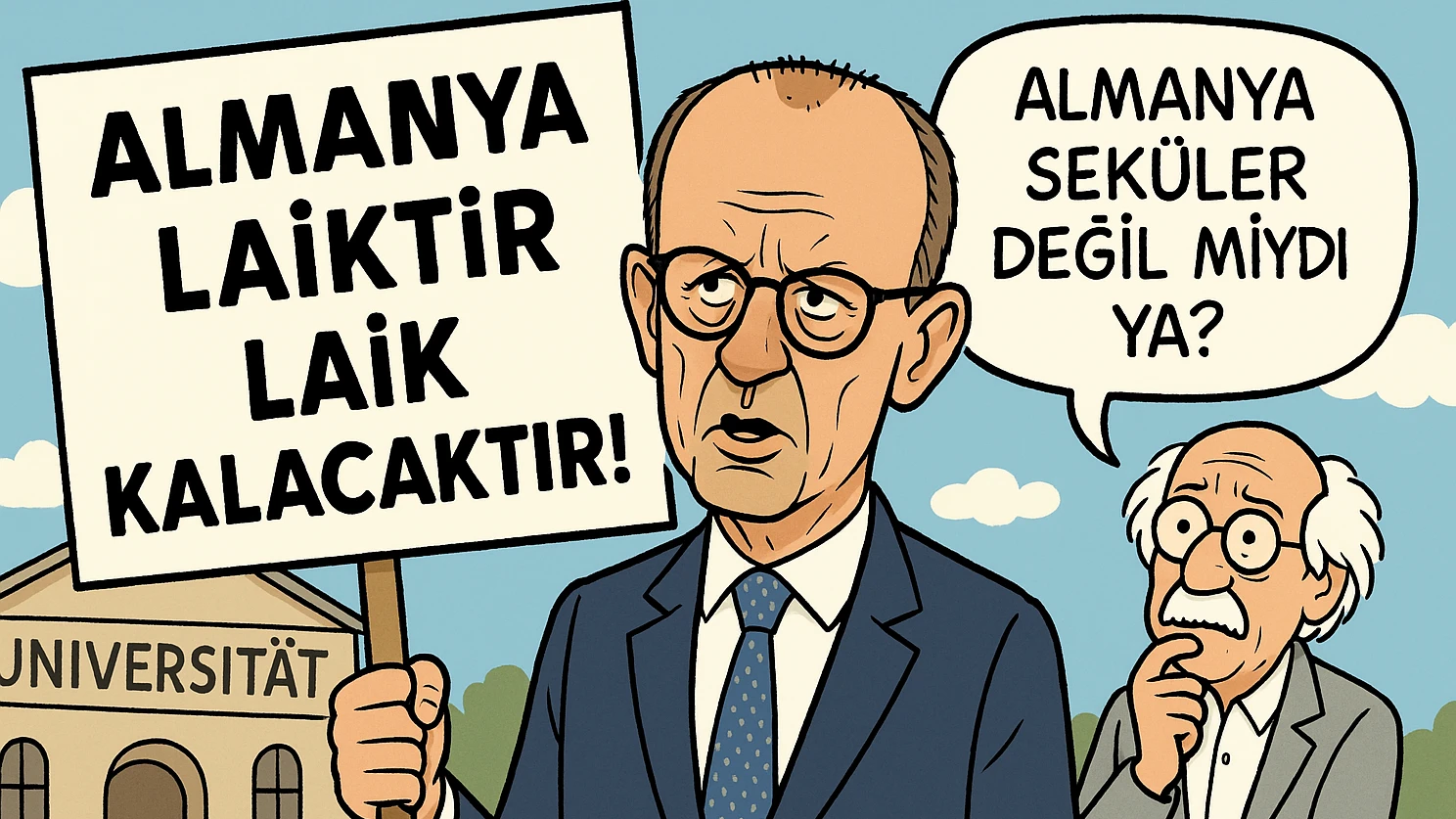 Merz'den Üniversitelerdeki Müslümanlara Uyarı: “Biz Laik Bir Devletiz”, © mesuth Merz'den Üniversitelerdeki Müslümanlara Uyarı: “Biz Laik Bir Devletiz”, © mesuth