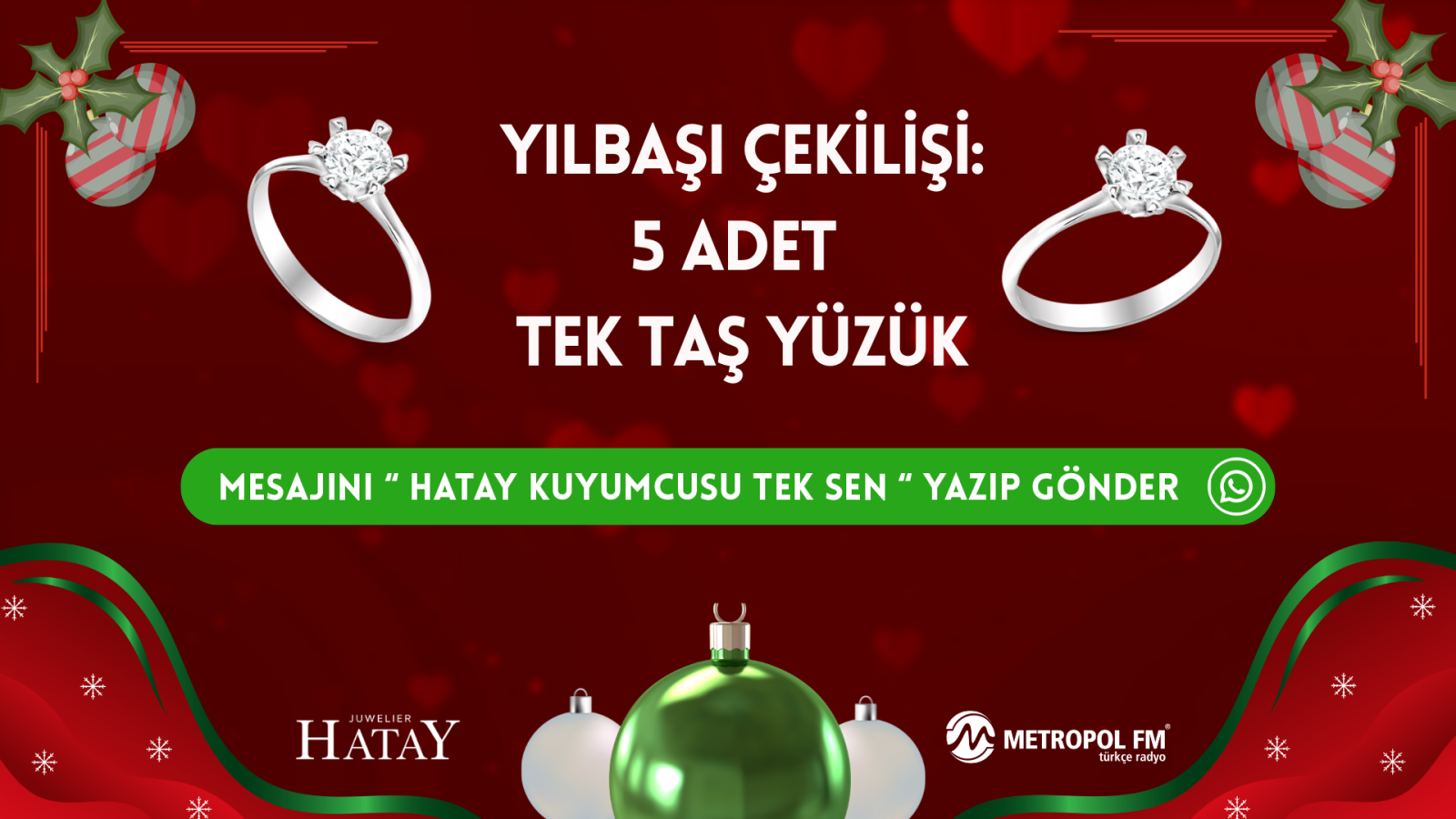 Yılbaşı Çekilişi: 5 Şanslıya Tek Taş Pırlanta Yüzük!, © MFM