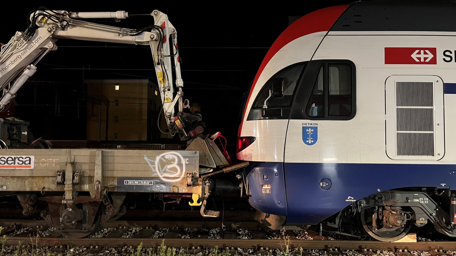 Rangierarbeiterin bei Kollision in Winterthur leicht verletzt, © Kantonspolizei Zürich