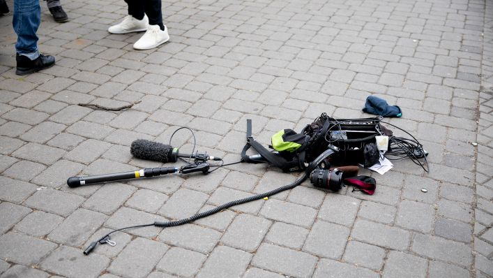 Geçen Yıl Gazetecilere Yönelik Yaklaşık 90 Saldırı: En Fazla Berlin’de!, © dpa/Christoph Soeder