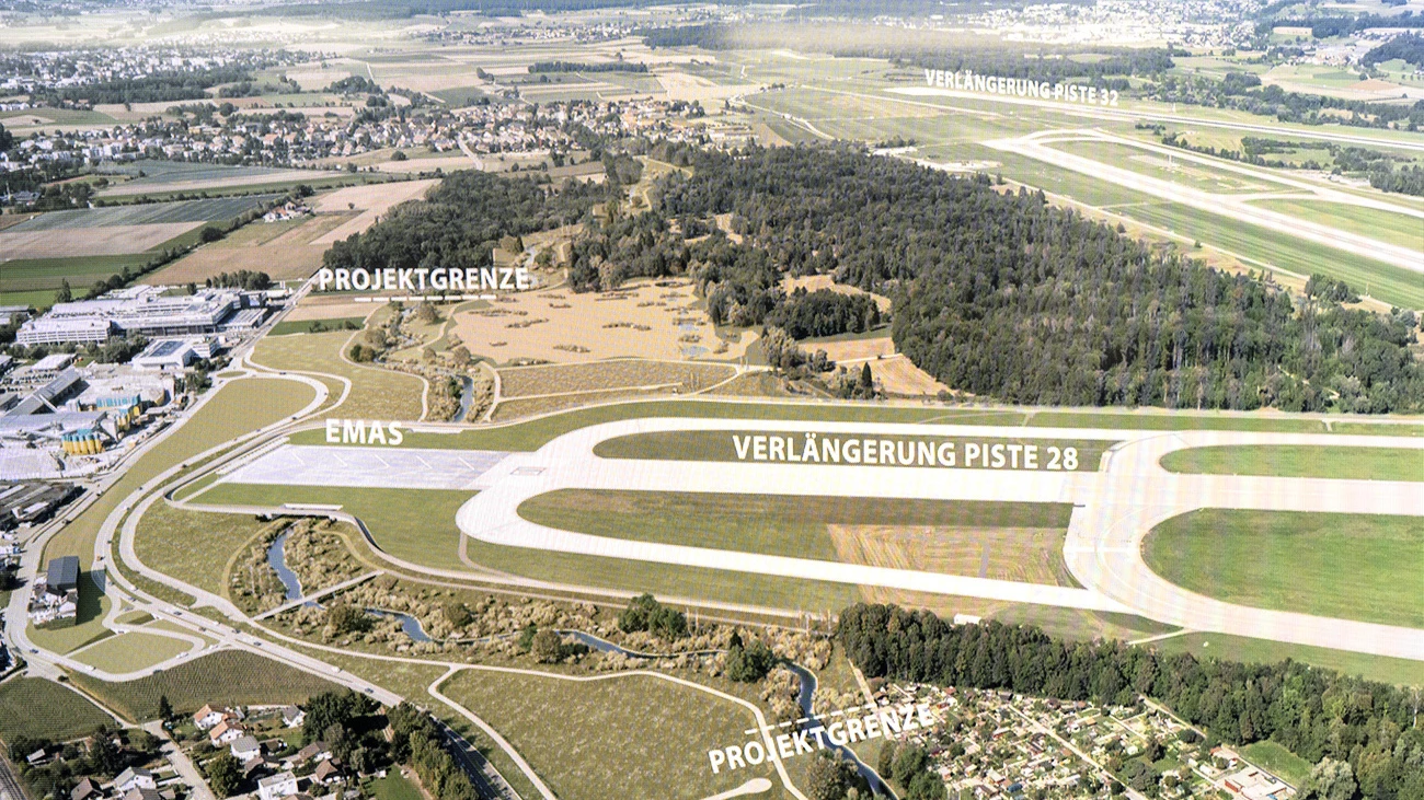 Zürich Flughafen Piste Verlängerung, © Keystone-SDA Zürich Flughafen Piste Verlängerung, © Keystone-SDA