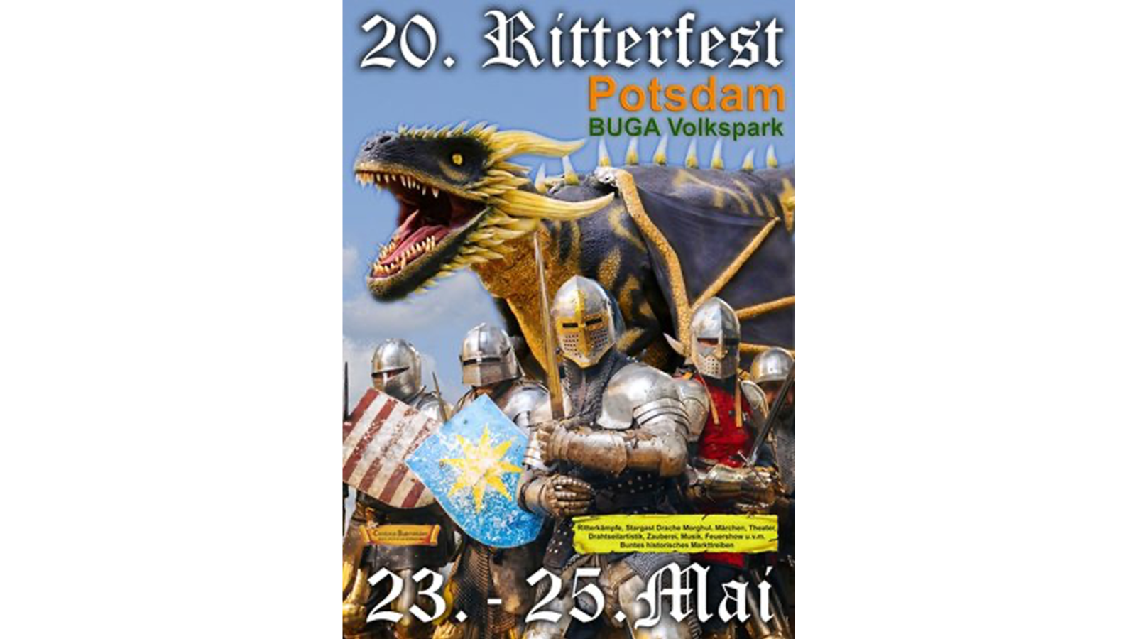 Pfingstspektakel - 20. Ritterfest im Volkspark Potsdam