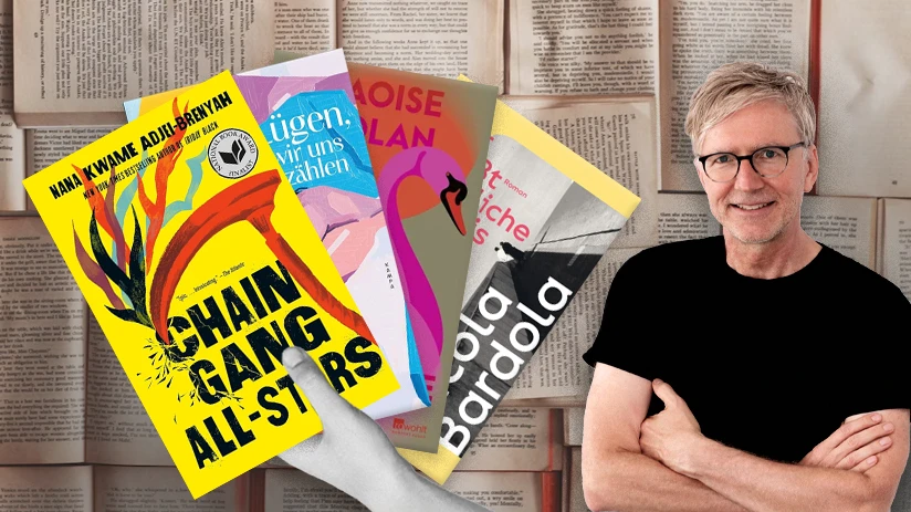 © 'Chain Gang All-Stars' (Random House), 'Lügen, die wir uns erzählen vor' (Kampa Verlag),'Das glückliche Paar' (Rowohlt), 'Der größtmögliche Beweis von Liebe' (Nagel & Kimche) | Collage: egoFM © 'Chain Gang All-Stars' (Random House), 'Lügen, die wir uns erzählen vor' (Kampa Verlag),'Das glückliche Paar' (Rowohlt), 'Der größtmögliche Beweis von Liebe' (Nagel & Kimche) | Collage: egoFM