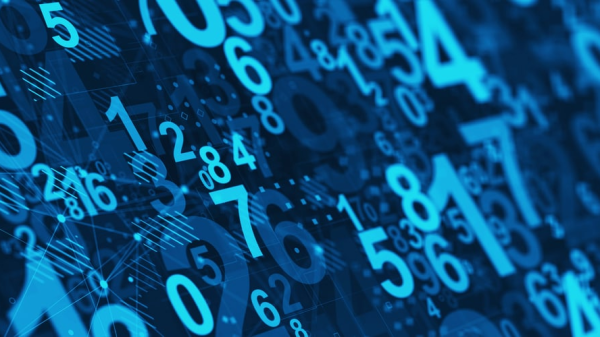 Blaue ganz viele Zahlen, © Shutterstock