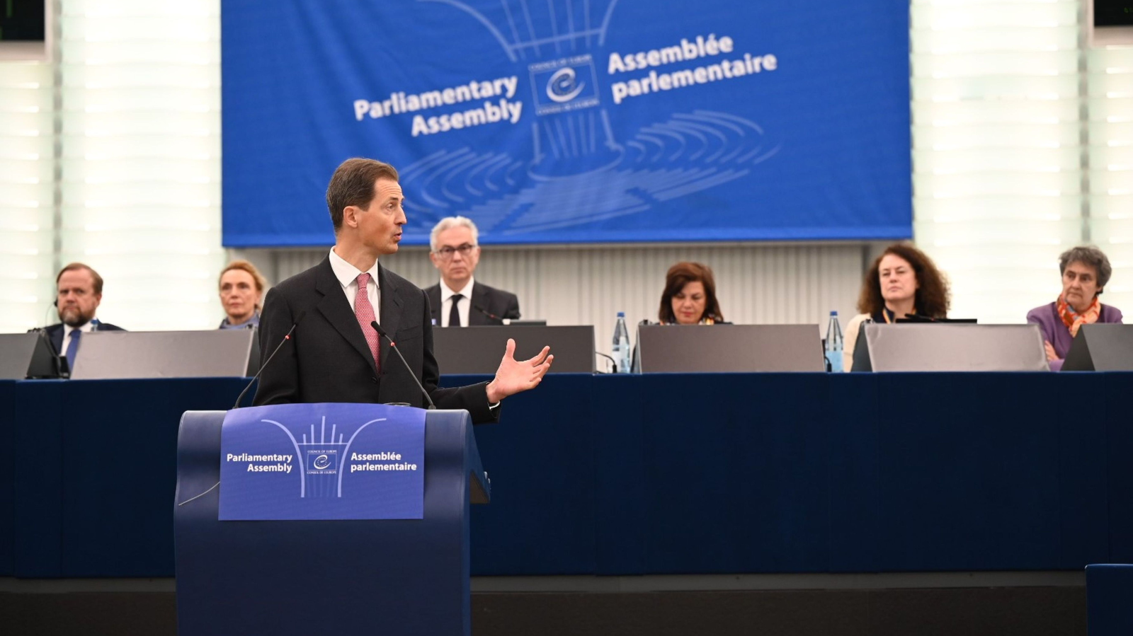 Erbprinz und Aussenministerin sprechen vor Europarat, © Abdesslam Mirdass