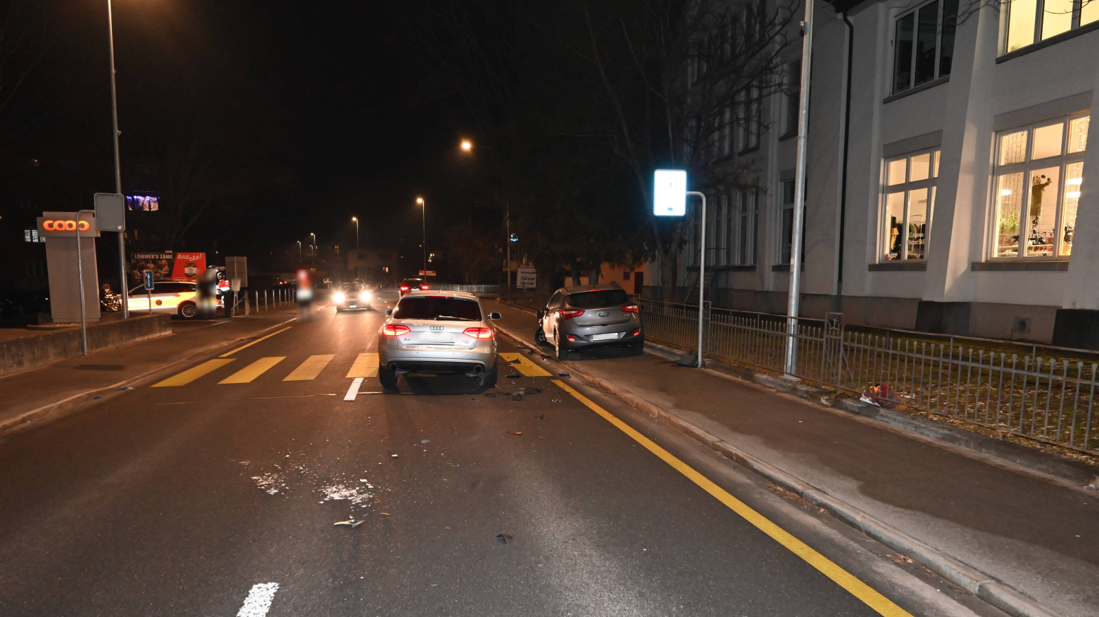 Kollision zwischen zwei Autos in Trübbach, © Kantonspolizei St. Gallen