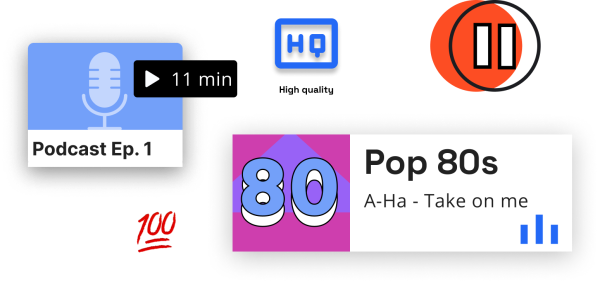 High-quality streaming for your channels and podcasts