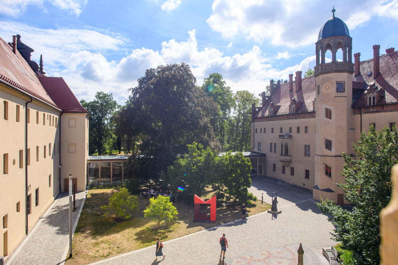 Blick in den Hof des Lutherhauses in Wittenberg.