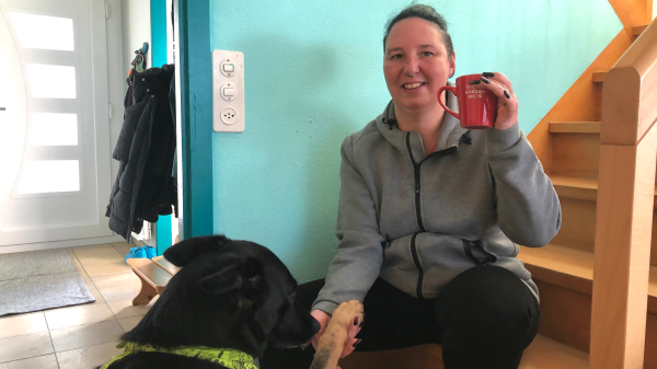 Tamara kann den Kaffee sehr gut gebrauchen, © Radio Basilisk