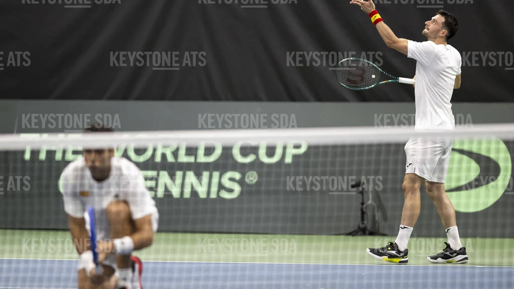 Schweizer Daviscup-Team unterliegt Spanien, © Keystone Schweizer Daviscup-Team unterliegt Spanien, © Keystone