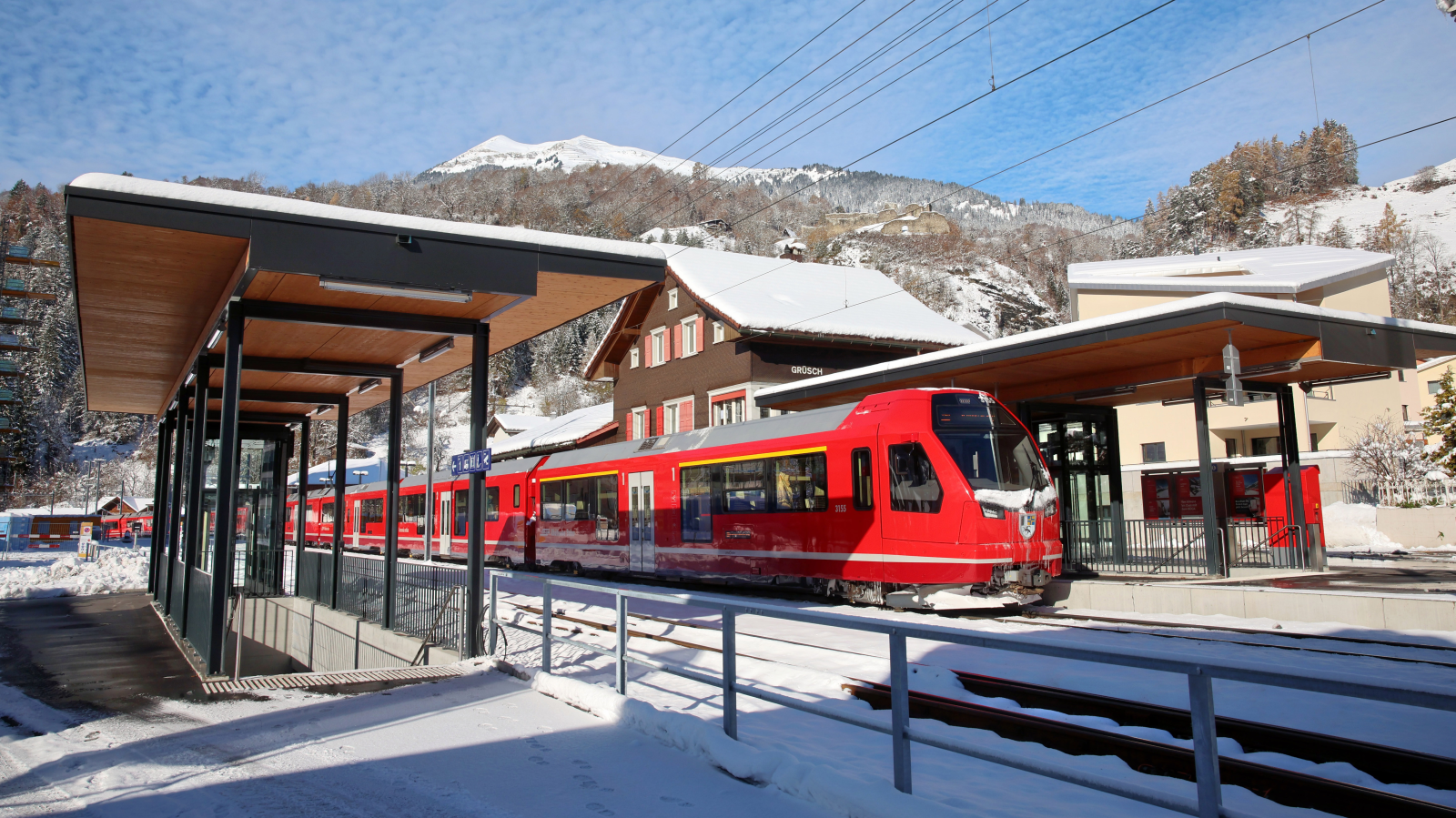 Grosser Bahnhof im Prättigau, © RhB Rhätische Bahn / Symbolbild