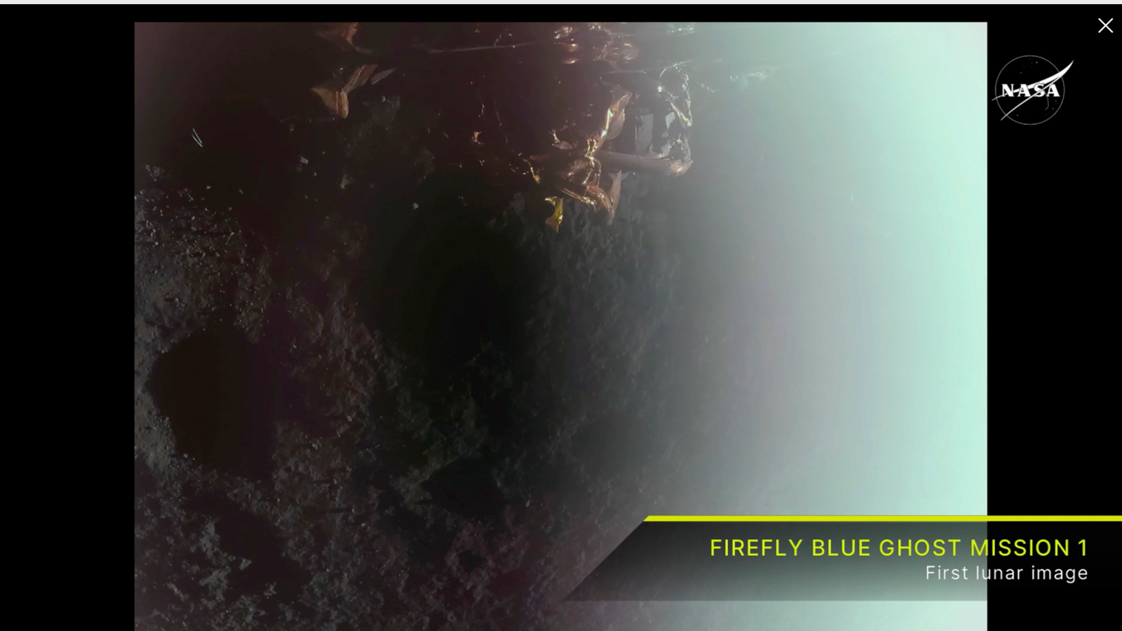 Lander "Blue Ghost" hat sanft auf dem Mond aufgesetzt, © NASA/Firefly Aerospace via AP