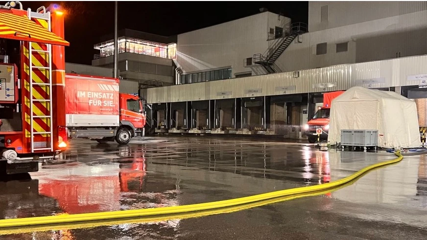 Ammoniakaustritt bei Coop-Verteilzentrale in Gossau, © Kantonspolizei St. Gallen Ammoniakaustritt bei Coop-Verteilzentrale in Gossau, © Kantonspolizei St. Gallen