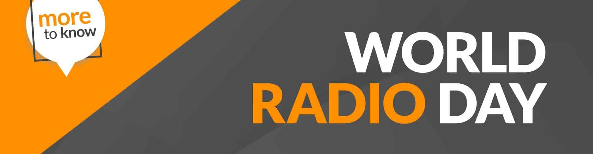 Banner für den World Radio Day, © more Marketing Banner für den World Radio Day, © more Marketing