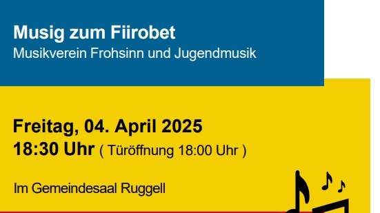 Musig zum Fiirobet, © ZVG