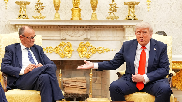 Merz-Trump Görüşmesi: Trump AB ile Uzlaşmaya Açık! , © Michael Kappeler/dpa