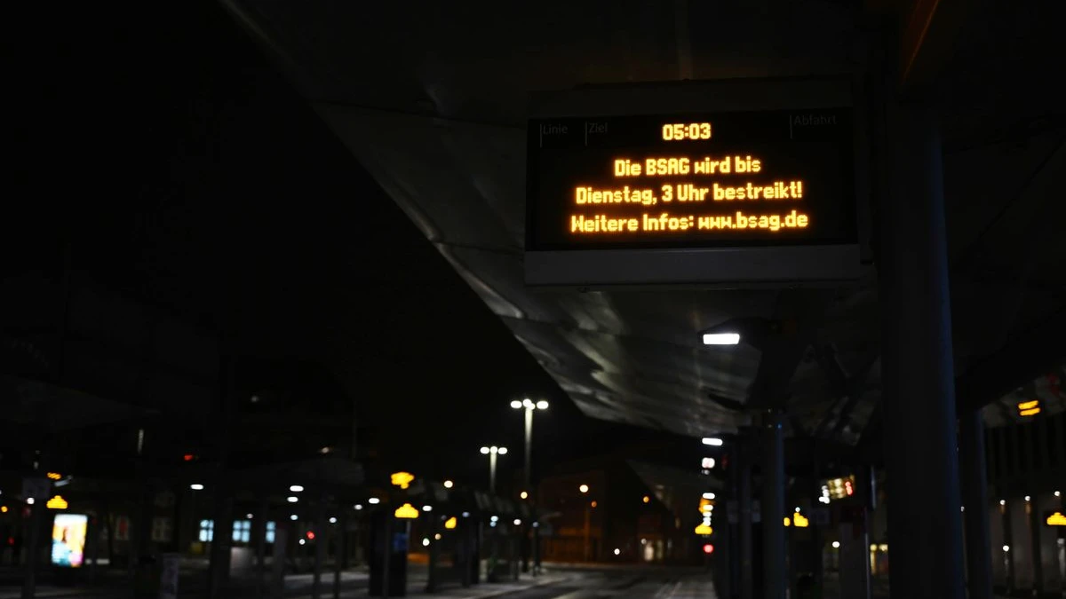 Bremen’de Toplu Ulaşım Grevi Başladı!, © Shireen Broszies/dpa Bremen’de Toplu Ulaşım Grevi Başladı!, © Shireen Broszies/dpa