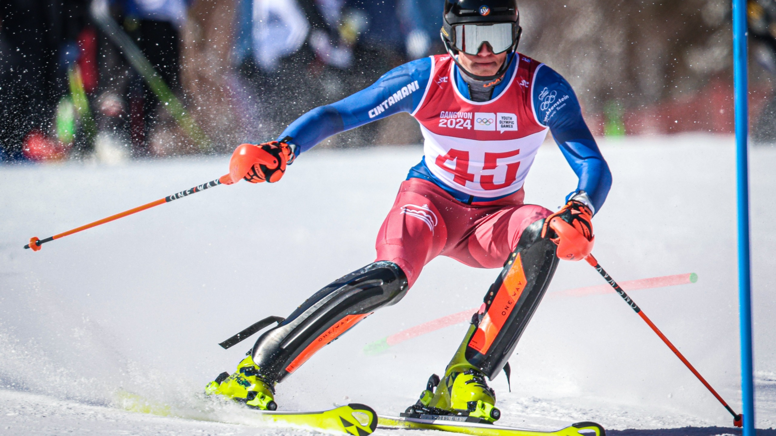 Gute Platzierung zum Abschluss im Slalom von Noah Gianesini , © International Olympic Committee / Wander Roberto - All Rights Reserved. In partnership with ANOC. @anocolympic @gangwon2024 @Olympics @photos.lulu