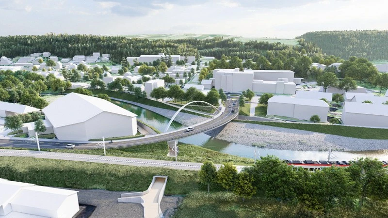 Die Naubrücke wird verlegt, © bl.ch Die Naubrücke wird verlegt, © bl.ch