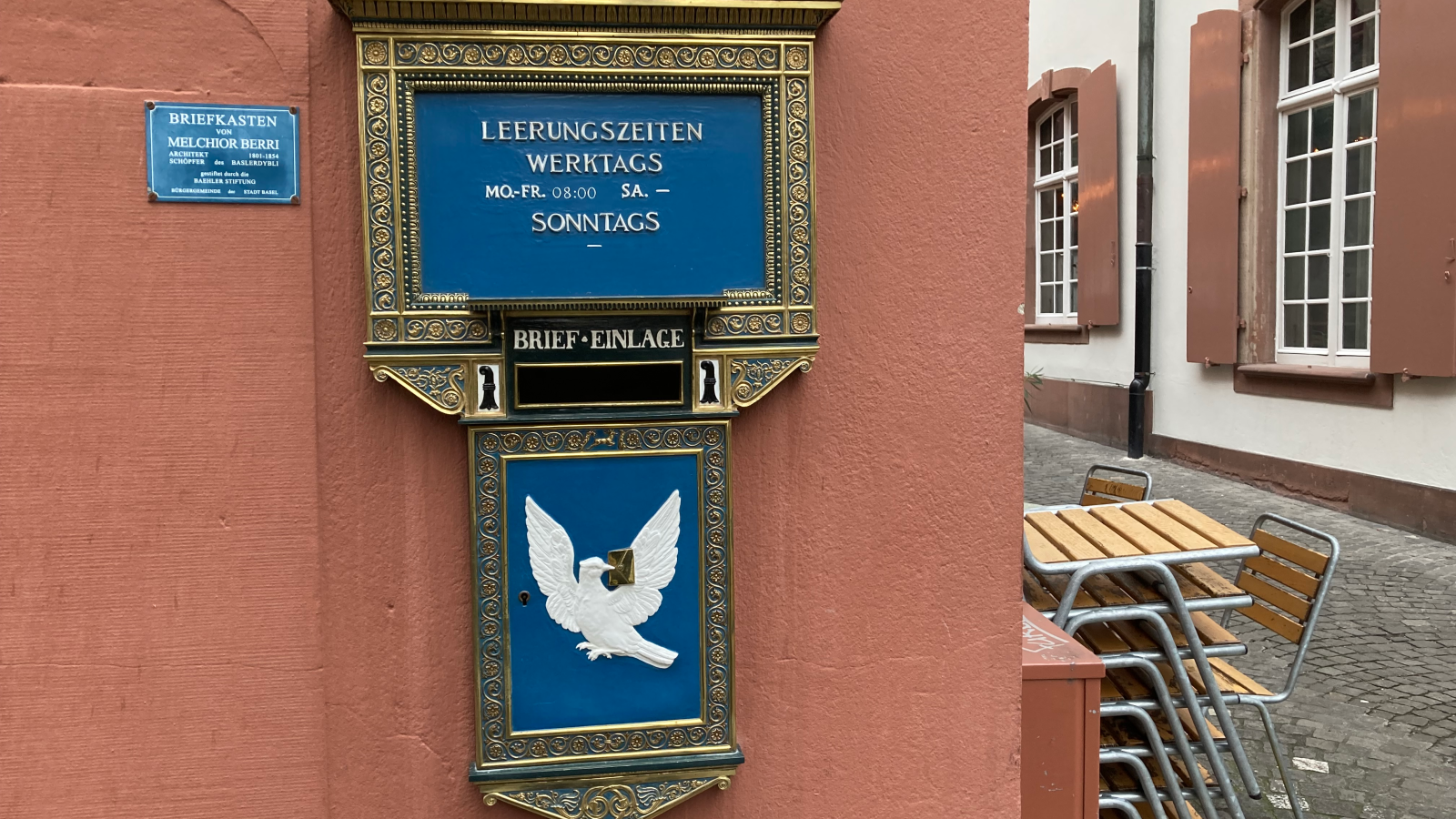 Die blaue «Brief-Einlage», © Radio Basilisk 