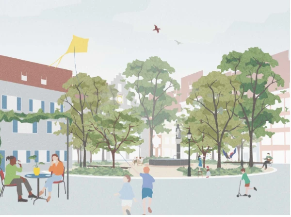 Visualisierung künftiger Walther-Bringolf-Platz, © Radio Munot Visualisierung künftiger Walther-Bringolf-Platz, © Radio Munot