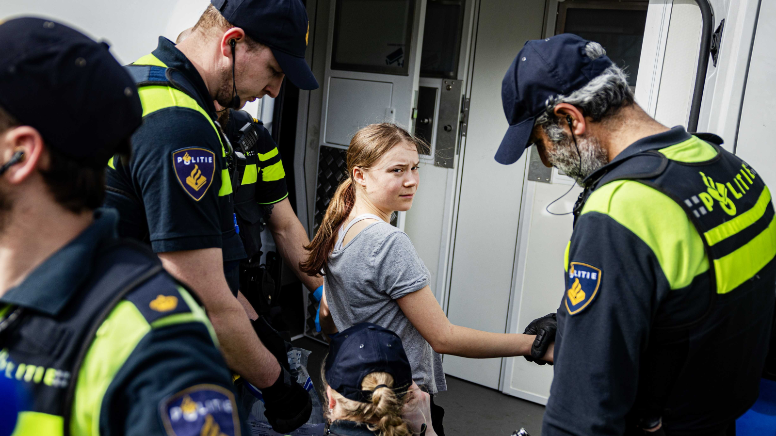 Greta Thunberg in Den Haag festgenommen, © Keystone / EPA ANP / Ramon van Flymen