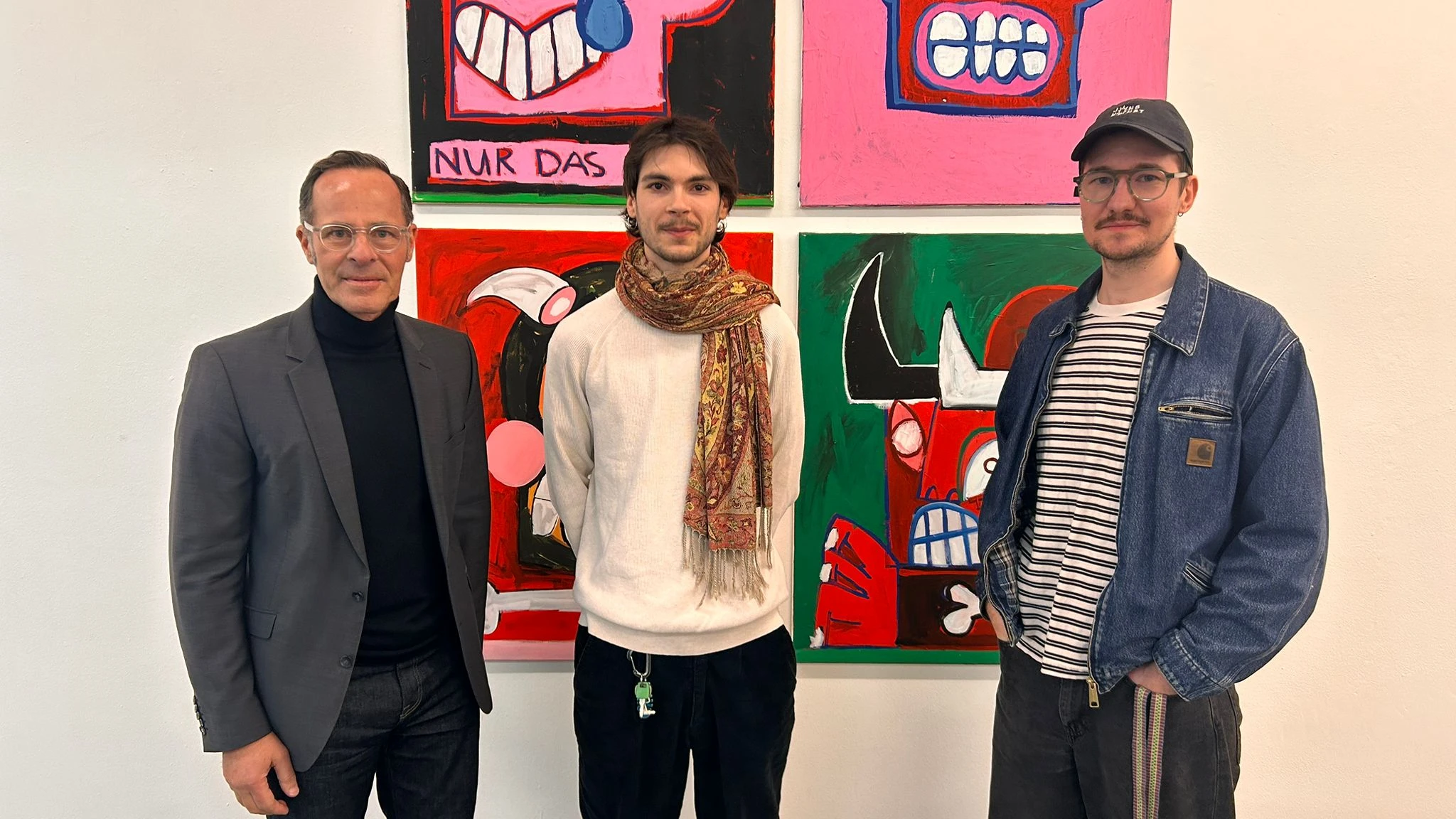 v.l.n.r. Leiter Psychiatrie Bernd Krämer, Kurator Jan Thoma, Künstler Jens Saumweber, © Radio Munot v.l.n.r. Leiter Psychiatrie Bernd Krämer, Kurator Jan Thoma, Künstler Jens Saumweber, © Radio Munot